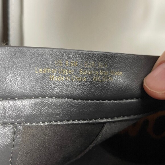 Sam Edelman Wilson Gray Suede Leather Zip High Wedge Heel Ankle Boots Size 9.5 M - Picture 9 of 9